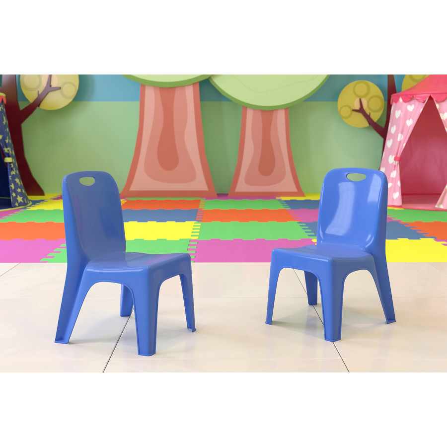 BLNK - Whitney Plastic Stackable School Chair with Carrying Handle 2 Pack