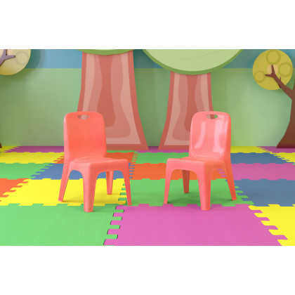 BLNK - Whitney Plastic Stackable School Chair with Carrying Handle 2 Pack