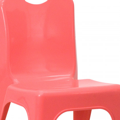 BLNK Whitney Plastic Stackable School Chair with Carrying Handle 2 Pack - Red