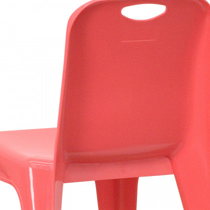 BLNK Whitney Plastic Stackable School Chair with Carrying Handle 2 Pack - Red