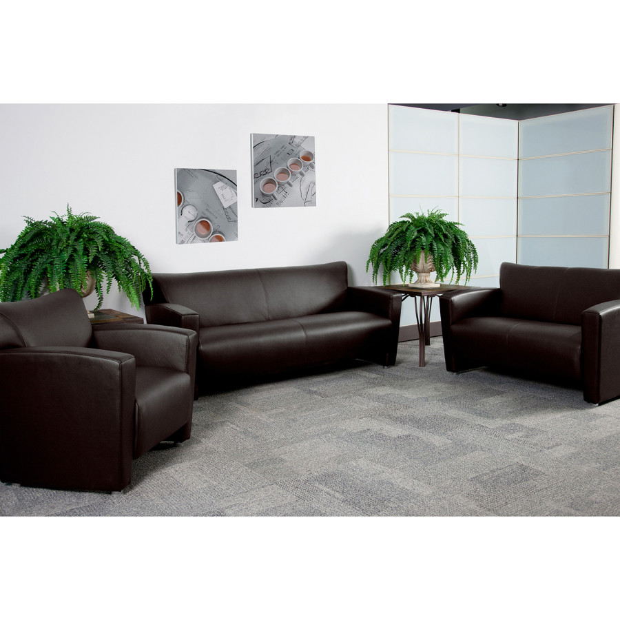 BLNK HERCULES Majesty Series LeatherSoft Reception Set - Brown