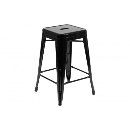 BLNK Cierra Metal Counter-Height Indoor Bar Stool Set of 4 - Black