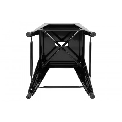 BLNK Cierra Metal Counter-Height Indoor Bar Stool Set of 4 - Black