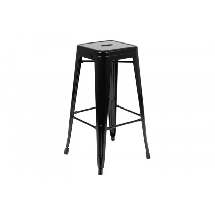 BLNK Cierra Metal Indoor Bar Stool Set of 4 - Black