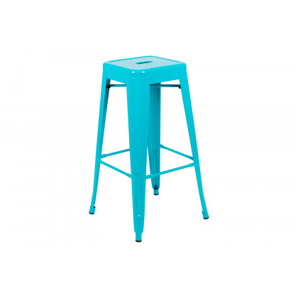 BLNK Cierra Metal Indoor Bar Stool Set of 4 - Teal