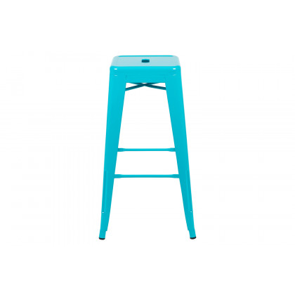 BLNK Cierra Metal Indoor Bar Stool Set of 4 - Teal