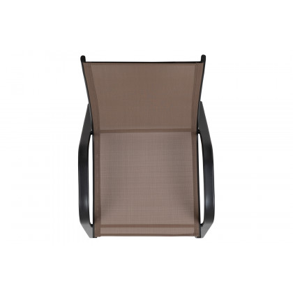 BLNK Brazos Outdoor Stack Chair with Flex Comfort Material and Metal Frame 4 Pack - Brown