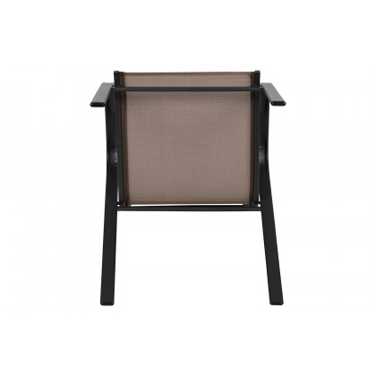 BLNK Brazos Outdoor Stack Chair with Flex Comfort Material and Metal Frame 4 Pack - Brown