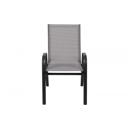 BLNK Brazos Outdoor Stack Chair with Flex Comfort Material and Metal Frame 4 Pack - Gray