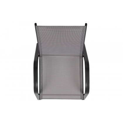 BLNK Brazos Outdoor Stack Chair with Flex Comfort Material and Metal Frame 4 Pack - Gray