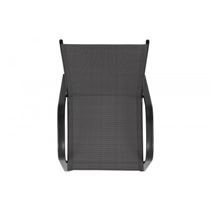 BLNK Brazos Outdoor Stack Chair with Flex Comfort Material and Metal Frame 4 Pack - Black