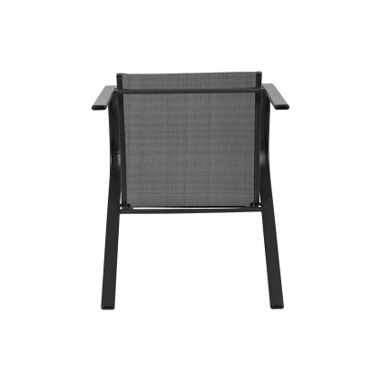 BLNK Brazos Outdoor Stack Chair with Flex Comfort Material and Metal Frame 4 Pack - Black