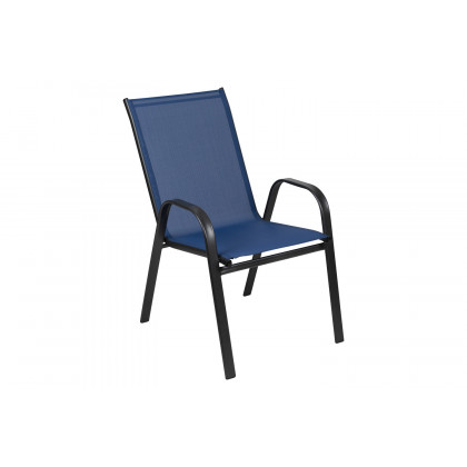 BLNK Brazos Outdoor Stack Chair with Flex Comfort Material and Metal Frame 4 Pack - Navy