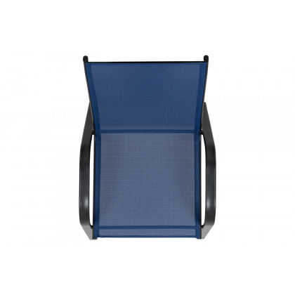 BLNK Brazos Outdoor Stack Chair with Flex Comfort Material and Metal Frame 4 Pack - Navy