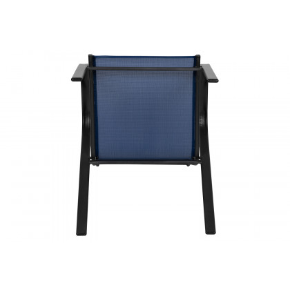 BLNK Brazos Outdoor Stack Chair with Flex Comfort Material and Metal Frame 4 Pack - Navy