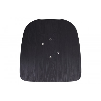 BLNK Perry Poly Resin Wood Seat with Rounded Edges for Colorful Metal Chairs and Stools Set of 4 - Black