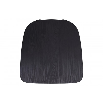 BLNK Perry Poly Resin Wood Seat with Rounded Edges for Colorful Metal Chairs and Stools Set of 4 - Black