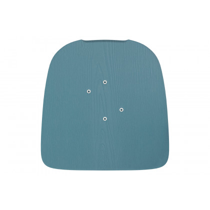 BLNK Perry Poly Resin Wood Seat with Rounded Edges for Colorful Metal Chairs and Stools Set of 4 - Teal/Blue