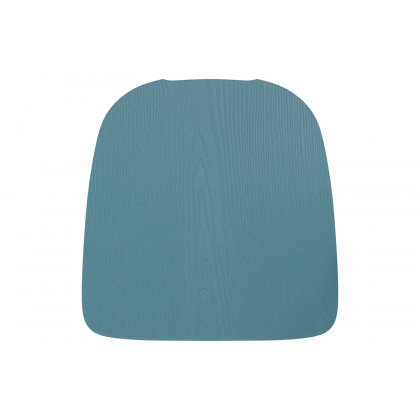 BLNK Perry Poly Resin Wood Seat with Rounded Edges for Colorful Metal Chairs and Stools Set of 4 - Teal/Blue