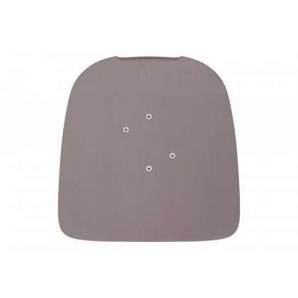 BLNK Perry Poly Resin Wood Seat with Rounded Edges for Colorful Metal Chairs and Stools Set of 4 - Gray