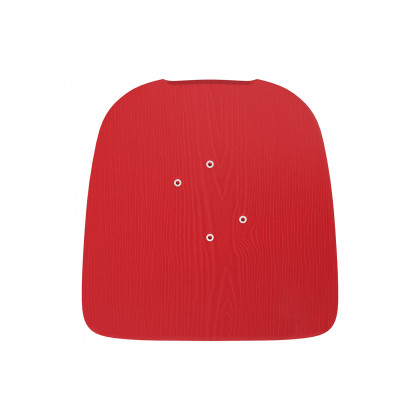 BLNK Perry Poly Resin Wood Seat with Rounded Edges for Colorful Metal Chairs and Stools Set of 4 - Red