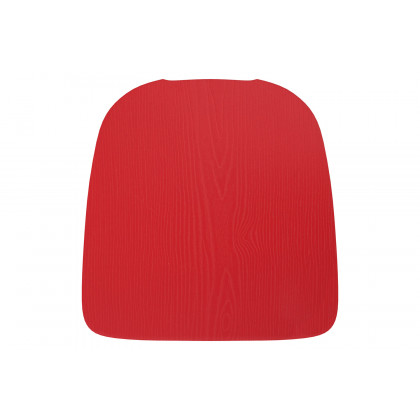 BLNK Perry Poly Resin Wood Seat with Rounded Edges for Colorful Metal Chairs and Stools Set of 4 - Red