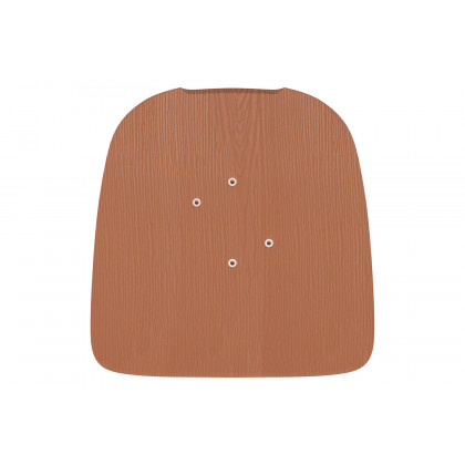 BLNK Perry Poly Resin Wood Seat with Rounded Edges for Colorful Metal Chairs and Stools Set of 4 - Teak