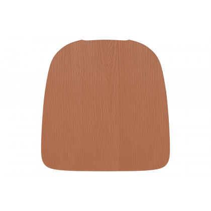 BLNK Perry Poly Resin Wood Seat with Rounded Edges for Colorful Metal Chairs and Stools Set of 4 - Teak