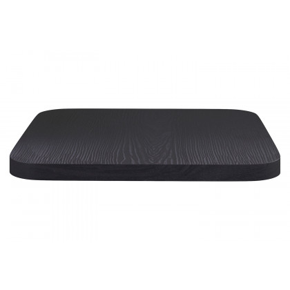 BLNK Perry Square Poly Resin Wood Seat with Rounded Edges for Colorful Metal Bar Stools - Black