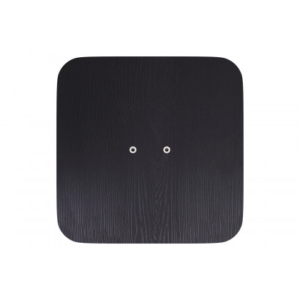BLNK Perry Square Poly Resin Wood Seat with Rounded Edges for Colorful Metal Bar Stools - Black