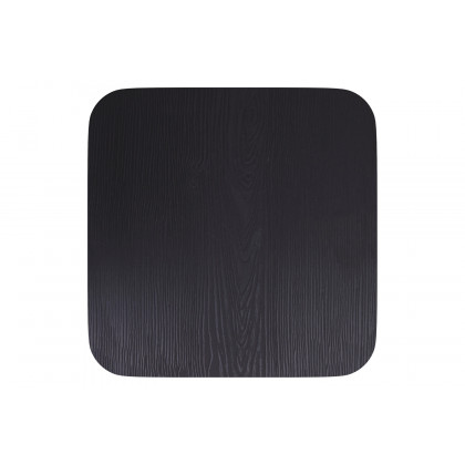 BLNK Perry Square Poly Resin Wood Seat with Rounded Edges for Colorful Metal Bar Stools - Black