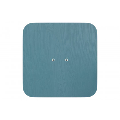 BLNK Perry Square Poly Resin Wood Seat with Rounded Edges for Colorful Metal Bar Stools - Teal/Blue