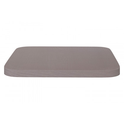 BLNK Perry Square Poly Resin Wood Seat with Rounded Edges for Colorful Metal Bar Stools - Gray