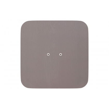 BLNK Perry Square Poly Resin Wood Seat with Rounded Edges for Colorful Metal Bar Stools - Gray