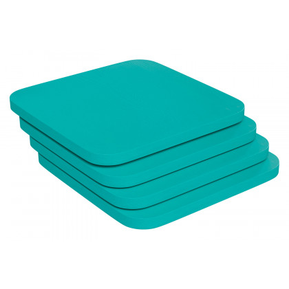 BLNK Perry Square Poly Resin Wood Seat with Rounded Edges for Colorful Metal Bar Stools - Mint