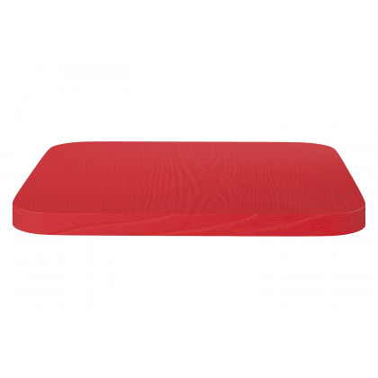 BLNK Perry Square Poly Resin Wood Seat with Rounded Edges for Colorful Metal Bar Stools - Red