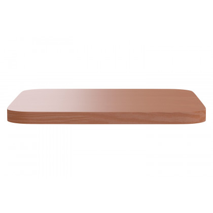 BLNK Perry Square Poly Resin Wood Seat with Rounded Edges for Colorful Metal Bar Stools - Teak