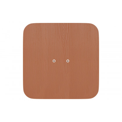 BLNK Perry Square Poly Resin Wood Seat with Rounded Edges for Colorful Metal Bar Stools - Teak