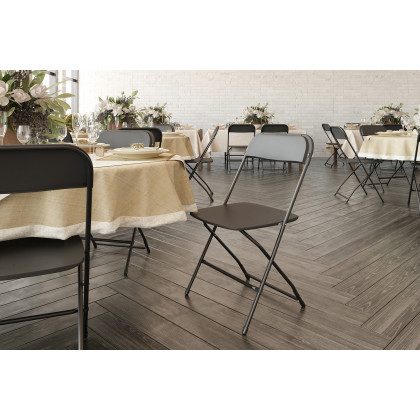 BLNK Hercules Big and Tall Commercial Folding Chair 4-Pack - Black
