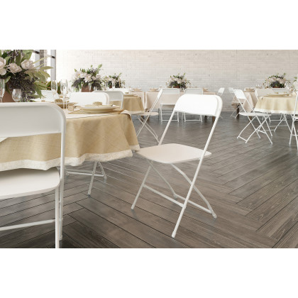 BLNK Hercules Big and Tall Commercial Folding Chair 4-Pack - White