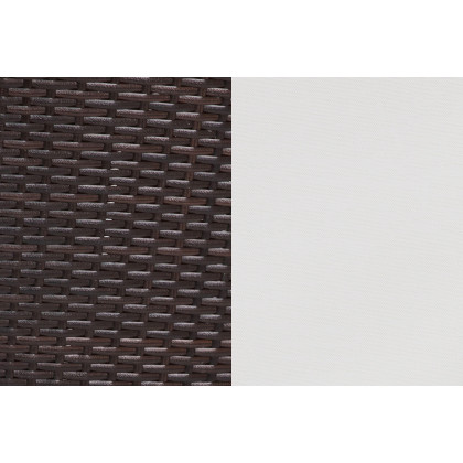 BLNK Maxim Stackable Indoor-Outdoor Wicker Dining Chairs with Cream Seat Cushions Set of 4 - Espresso