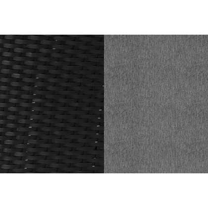BLNK - Maxim Stackable Indoor-Outdoor Wicker Dining Chairs with Gray Seat Cushions Set of 4