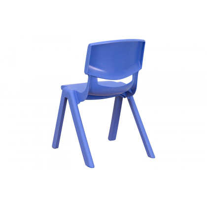 BLNK Whitney Plastic Stackable School Chair 4 Pack - Blue, 12"H Seat