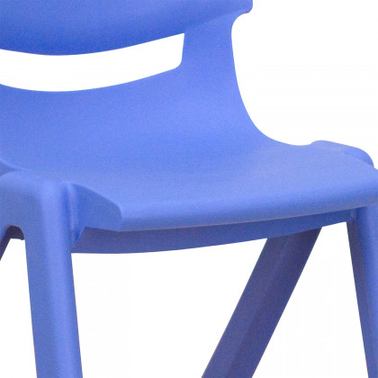 BLNK Whitney Plastic Stackable School Chair 4 Pack - Blue, 12"H Seat