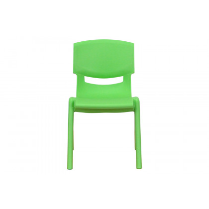 BLNK Whitney Plastic Stackable School Chair 4 Pack - Green, 12"H Seat