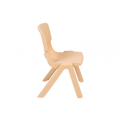 BLNK Whitney Plastic Stackable School Chair 4 Pack - Natural, 12"H Seat