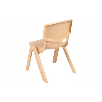 BLNK Whitney Plastic Stackable School Chair 4 Pack - Natural, 12"H Seat
