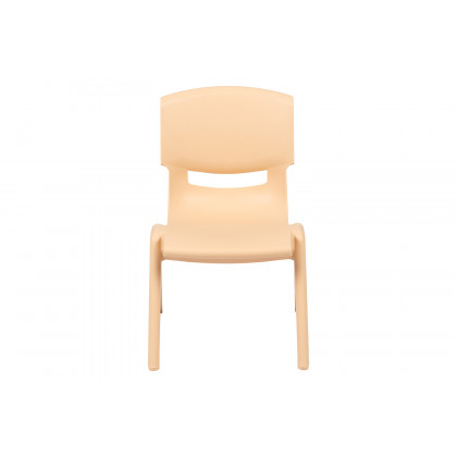 BLNK Whitney Plastic Stackable School Chair 4 Pack - Natural, 12"H Seat