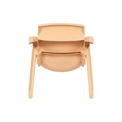 BLNK Whitney Plastic Stackable School Chair 4 Pack - Natural, 12"H Seat