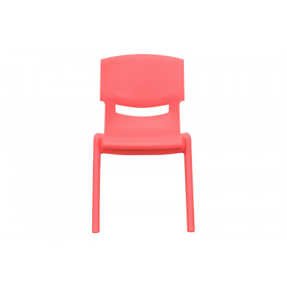 BLNK Whitney Plastic Stackable School Chair 4 Pack - Red, 12"H Seat